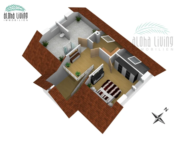 3D floor plan (upper floor)