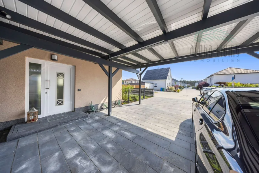 Eingang und Carport 