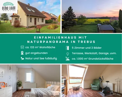 Titelbild - Haus kaufen in Fürstenwalde/Spree - Geräumiges Einfamilienhaus mit Naturpanorama und Garten in Fürstenwalde (OT Trebus)