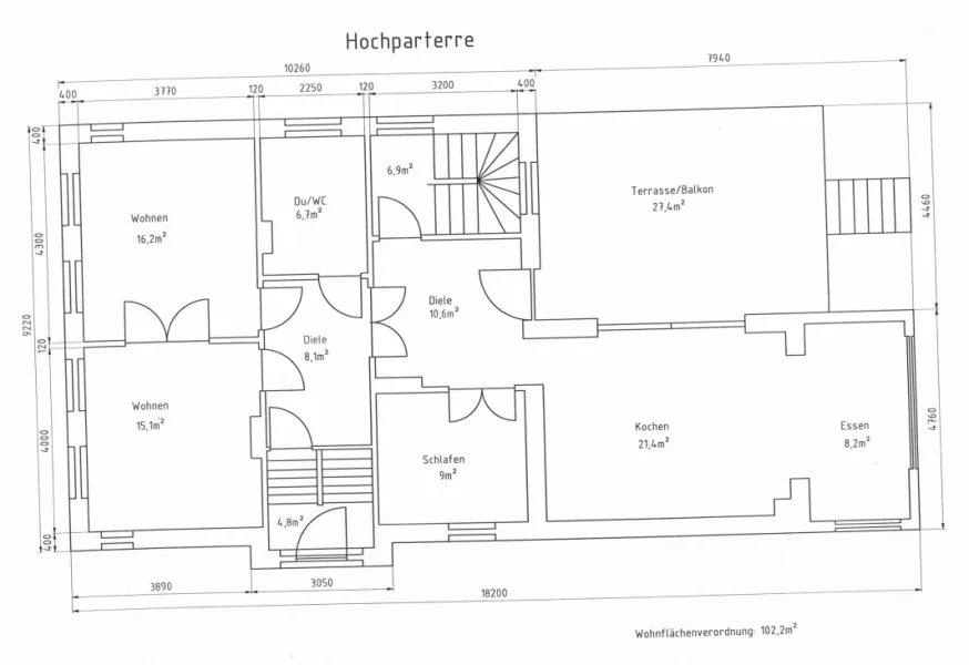 Grundriss Hochparterre