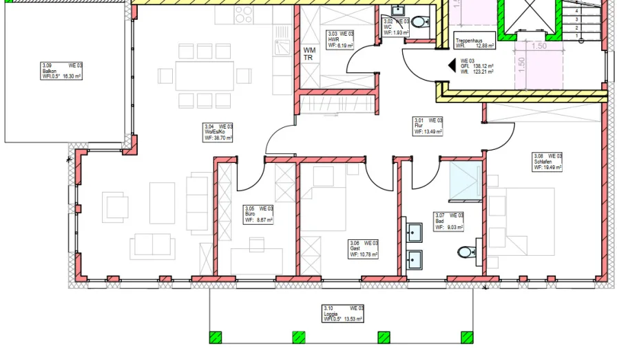 OG WE 3 Grundriss