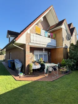 Terrasse und Garten - Wohnung kaufen in Friesyothe - PROVISIONSFREI! Kleine Erdgeschosswohnung mit Garten in Friesoythe -Zweiparteienhaus in ruhiger Lage