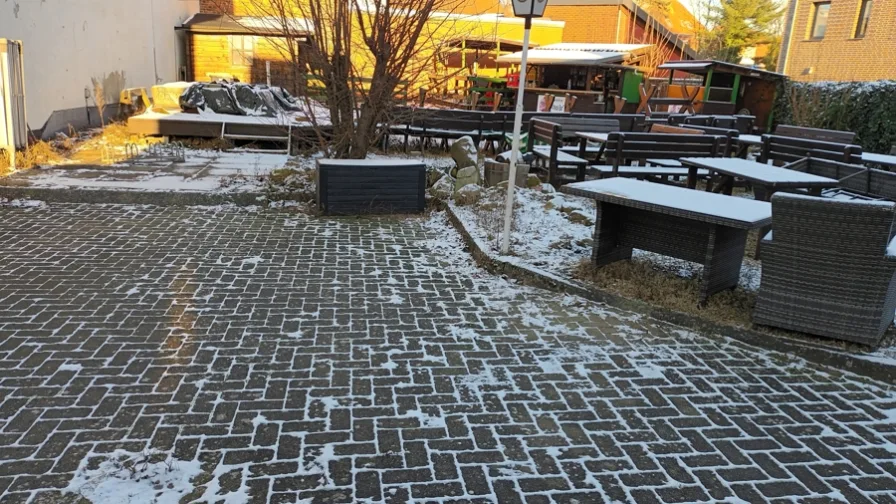 Biergarten im Winter