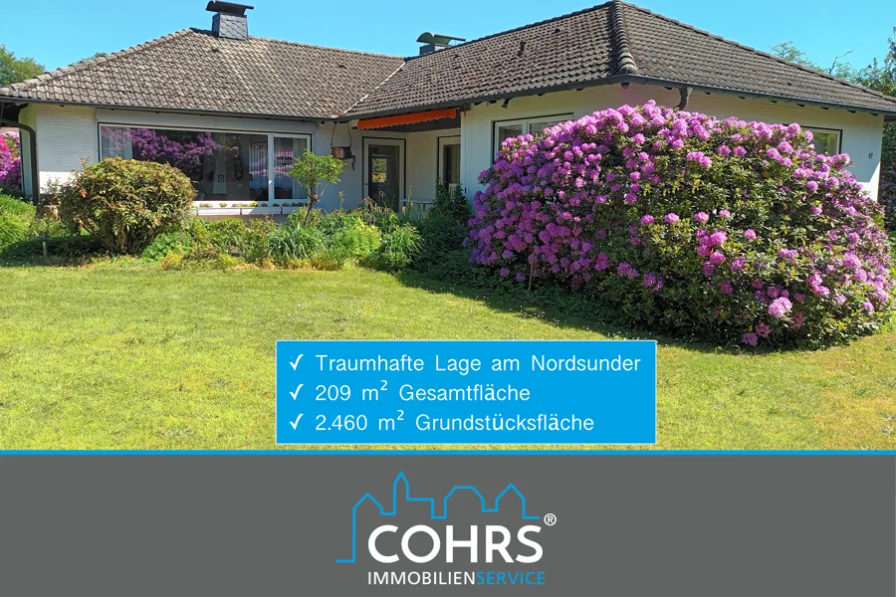 Rückansicht neu - Haus kaufen in Walsrode - +++RESERVIERT+++ Exklusive Villa am Nordsunder (Walsrode), Dreieck Bremen - Hamburg - Hannover