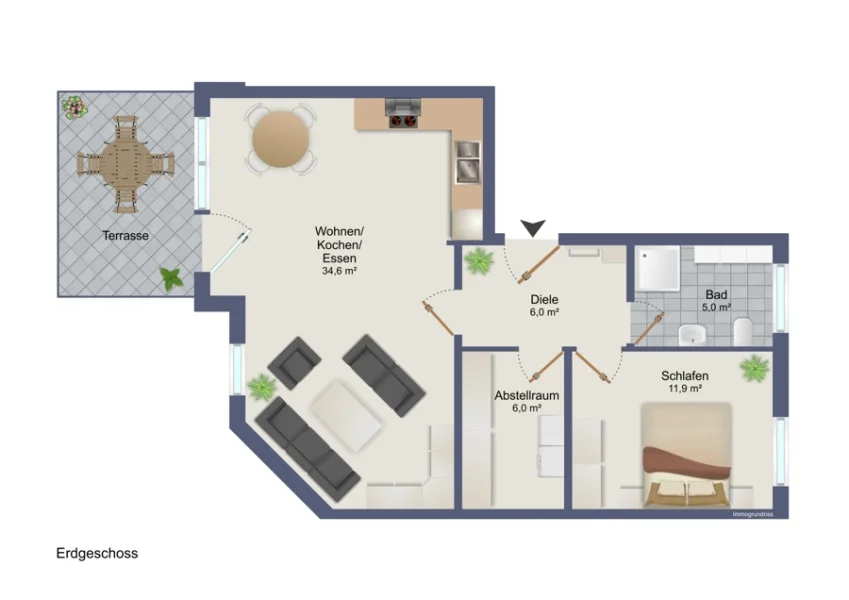  - Wohnung kaufen in Wedemark / Mellendorf - KapitalanlageHochwertige Erdgeschosswohnung mit Garten u. Stellplatz