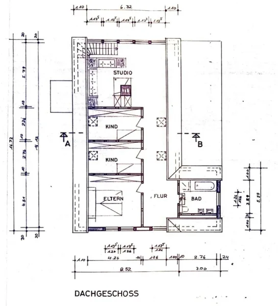 Grundriss WG Dachgeschoss