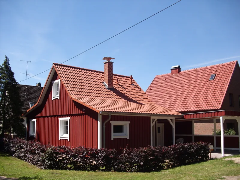 Vorderansicht - Haus kaufen in Böhme / Bierde - Weniger kann so viel mehr sein!Schwedenhaus in Böhme OT Bierde