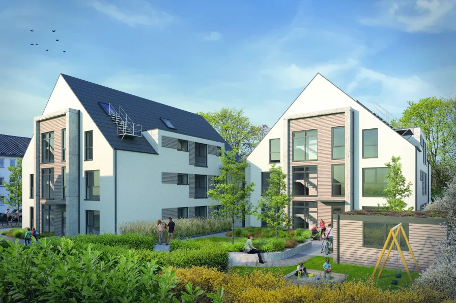  - Wohnung kaufen in Kaarst - Energieeffizient Wohnen - 3-Zimmer Neubau Erdgeschoss-Wohnung mit eigenem Garten