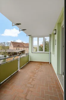 Balkon I - Wohnung kaufen in Halle - Ruhig gelegene Eigentumswohnung im 1.OG mit Balkon und Stellplatz in Halle-Passendorf