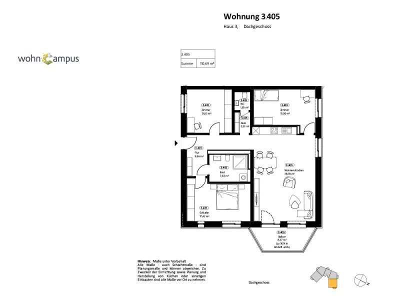 Grundriss WoC 3.405