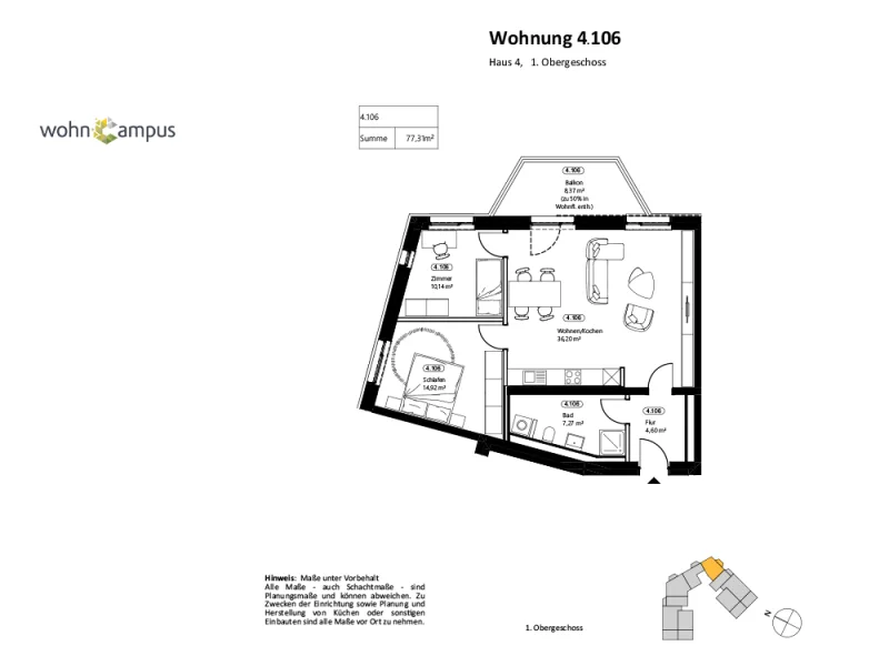 Grundriss WoC 4.106