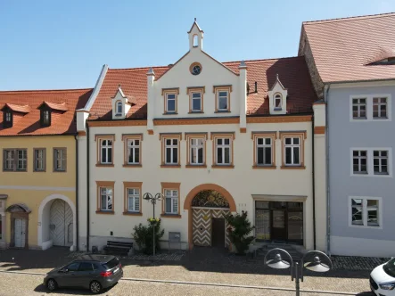 Blick vom Markt - Haus kaufen in Querfurt - Historisches Ackerbürgerhaus – Wohn- und Gewerbejuwel mit einzigartigem Flair und Potenzial