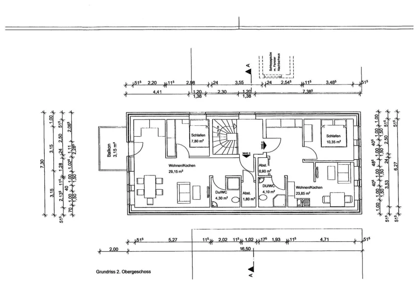 Grundriss 2. Obergeschoss