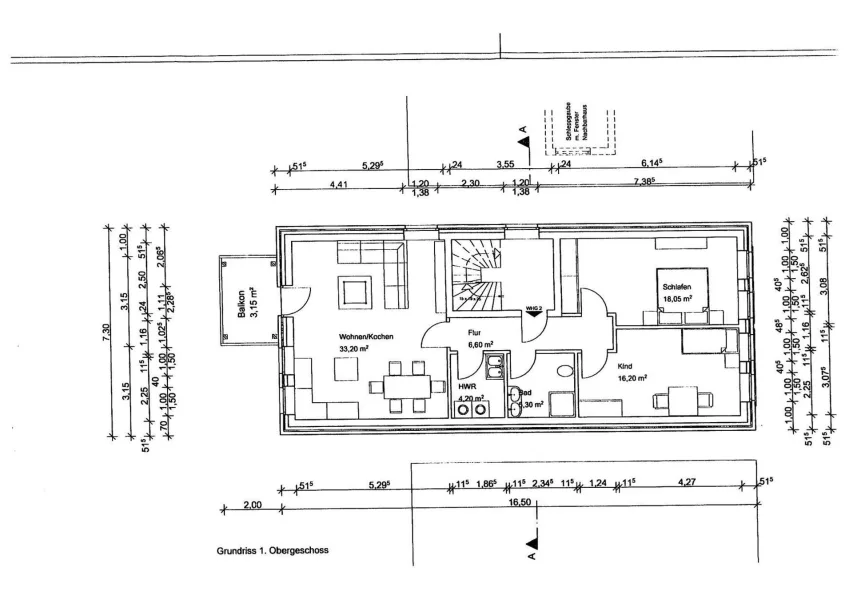 Grundriss 1. Obergeschoss