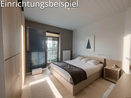 Schlafzimmer Einrichtungsbsp. - Wohnung kaufen in Weil am Rhein - Charmante Wohnung mit Loggia und Einbauküche – Ihr neues Zuhause in Weil am Rhein - Märkt!