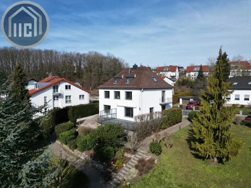 Luftbild - Haus mieten in Stromberg - Villa mit eigenem Park und Panorama