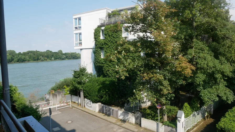 Blick vom Balkon - Wohnung kaufen in Köln / Rodenkirchen - „Exklusives Wohnen am Rhein: 3-Zimmer-Traumwohnung in Köln-Rodenkirchen“