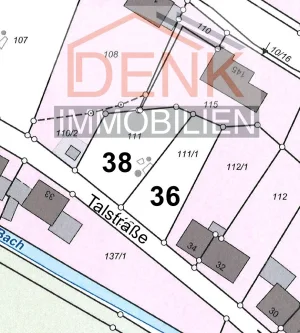 Lageplan Talstraße 36-38 - Grundstück kaufen in Mühldorf - ++PROVISIONSFREI Baugrundstück 782 m²