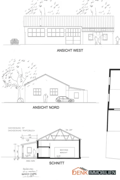 PLAN Ansicht Nord+West+Schnitt