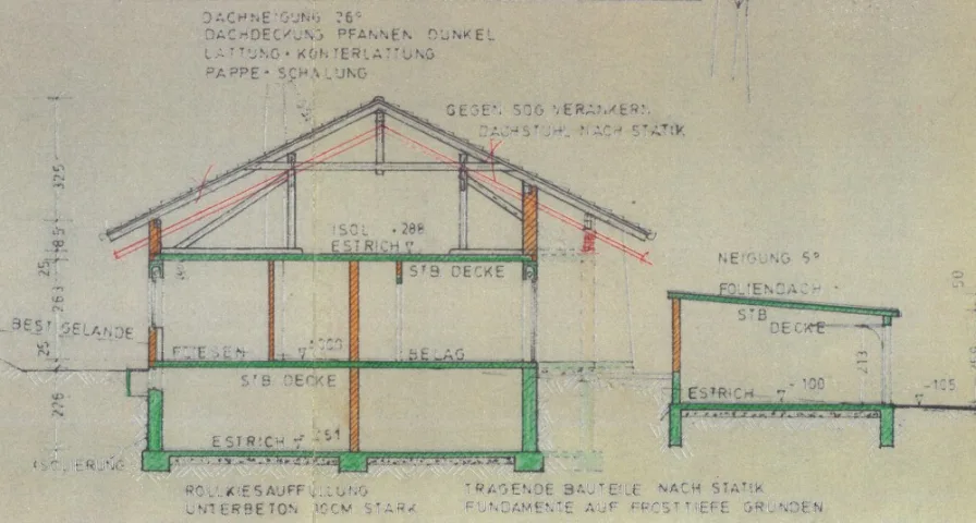 SCHNITT Haus-Garage