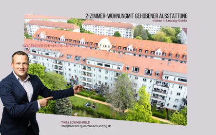 Wunderschöne Kapitalanlage in grüner Lage von Leipzig-Gohlis - Wohnung kaufen in Leipzig - Wunderschöne 2-Zimmer-Gartenwohnung mit gehobener Ausstattung in grüner Lage von Leipzig-Gohlis