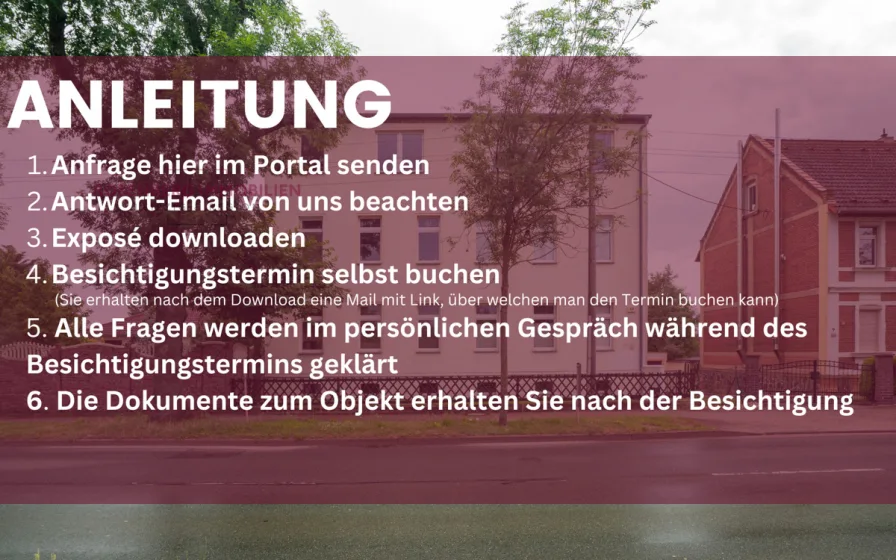 Anleitung - Anfrage - Rosenberg Immobilien