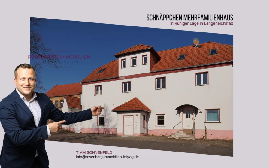 Titelbild - Haus kaufen in Langeneichstädt - Schnäppchen Mehrfamilienhaus in naturnaher Region