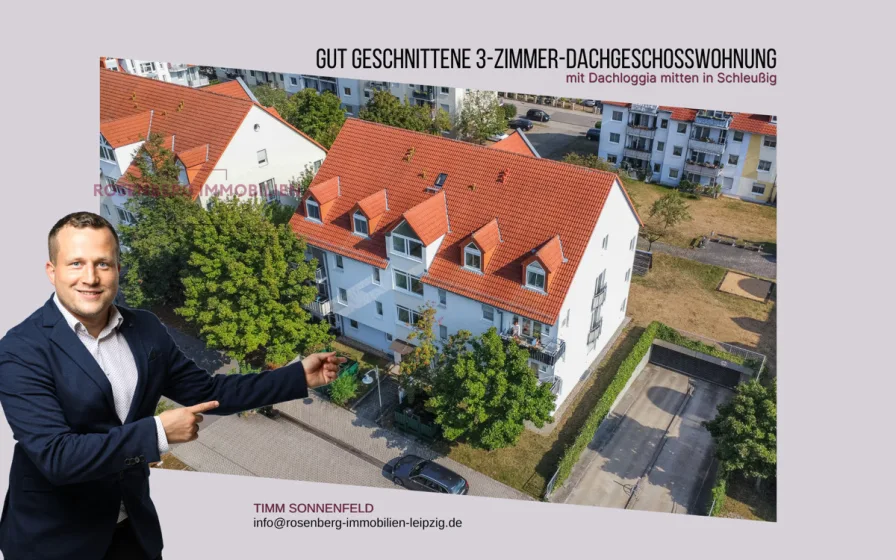 Titelbild - Wohnung kaufen in Burghausen / Böhlitz-Ehrenberg - Interessante Kapitalanlage - Gut vermietete 3-Zimmerwohnung inkl. TG-Stellplatz in Böhlitz-Ehrenberg