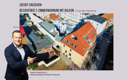 Titelbild - Wohnung mieten in Merseburg - *bezugsfrei* Helle und moderne 2-Zimmerwohnung mit Balkon in Top Lage in Merseburg