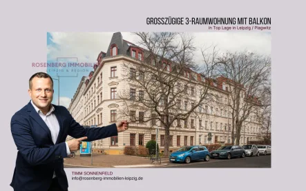 Titelbild - Wohnung kaufen in Leipzig / Plagwitz - *bezugsfrei* Großzügige 3-Zimmerwohnung mit Balkon in Leipzig / Plagwitz