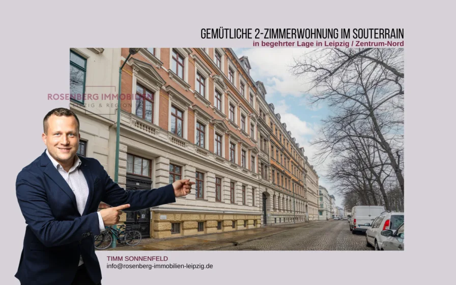 Titelbild - Wohnung kaufen in Leipzig / Leipzig Zentrum-Nord - 2-Zimmerwohnung im Soutterain in zentraler Lage in Leipzig Waldstraßenviertel