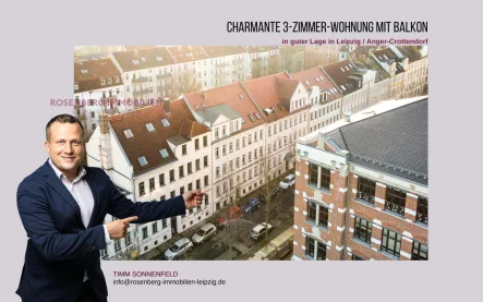 Titelbild_Franckestraße Rose - Wohnung kaufen in Leipzig / Anger-Crottendorf - Charmante 3-Zimmer-Wohnung mit Balkon in Leipzig / Anger-Crottendorf