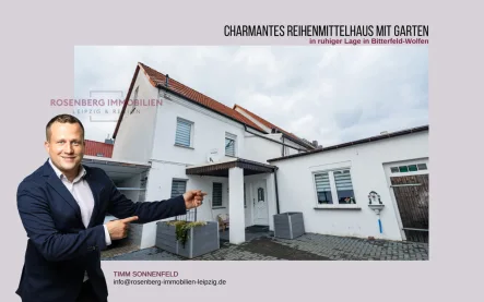 Titelbild - Haus kaufen in Bitterfeld-Wolfen - Charmantes Reihenmittelhaus mit Garten in ruhiger Lage in Bitterfeld-Wolfen *neue Heizung*