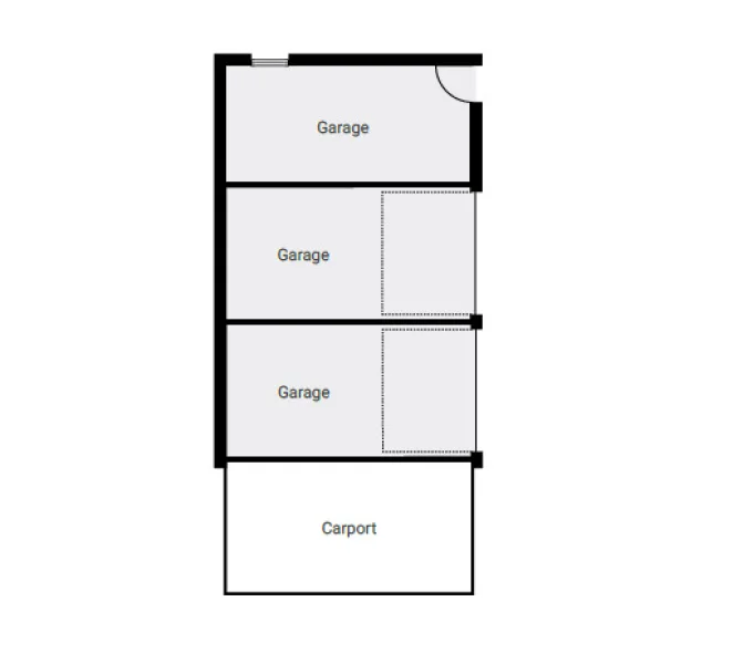 Grundriss Garagen+Carport+Schuppen