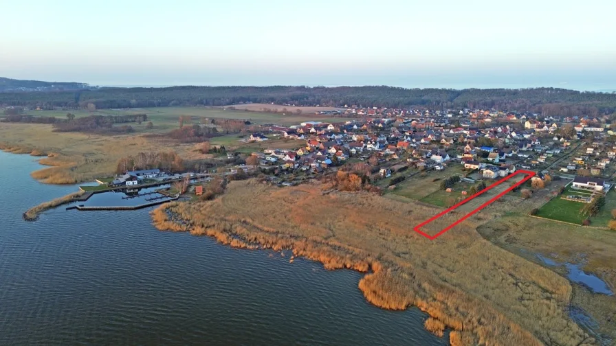  - Grundstück kaufen in Ückeritz , Usedom - Großes Baugrundstück mit unverbaubarem Blick auf das Achterwasser