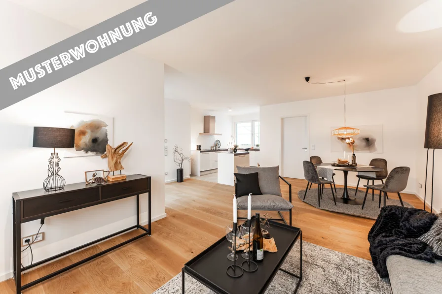 Musterwohnung - Wohnung kaufen in München / Kleinhadern - Neubau-Penthouse in effizienter Bauweise mit Wärmepumpe (A+)