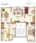 Grundriss 1. OG immoG low, 4-Zimmer-Eigentumswohnung mit Garten zum Kauf in Düsseldorf Eller, Frank Ewe Immobilienmakler Düsseldprf Hassels