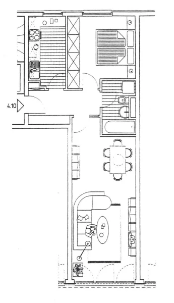 Grundriss der Wohnung  - Wohnung kaufen in Berlin - Vermietete Zweizimmerwohnung   mit TG Stellplatz im ALLEINAUFTRAG zu verkaufen (WE 60)