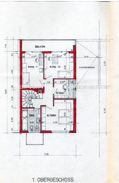 Grundriss Obergeschoss