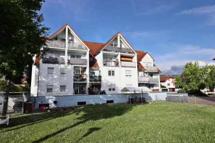 Hausrückseite - Wohnung kaufen in Leimen - Gemütliches 1-Zimmer-Apartment mit Tiefgaragenstellplatz in zentraler Lage von Leimen