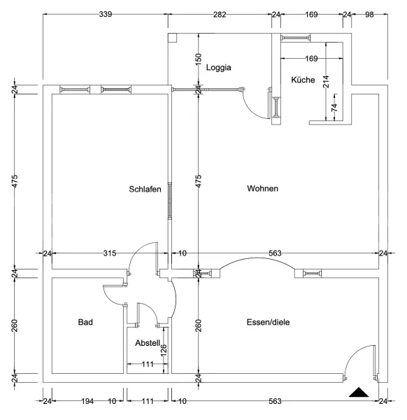 Wohnungsgrundriss