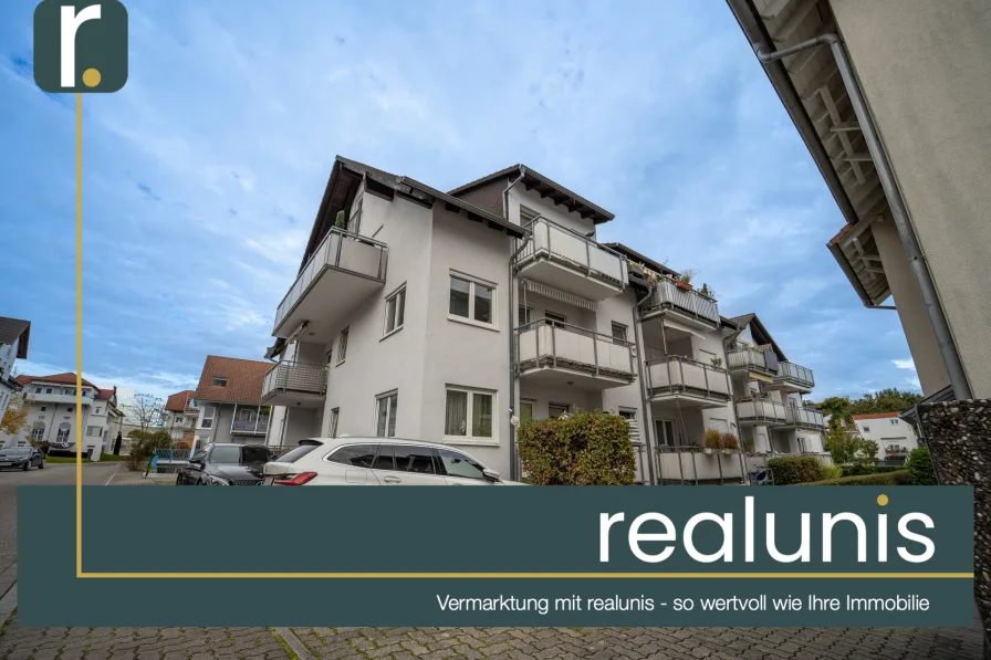 Außenansicht - Wohnung kaufen in Eggenstein-Leopoldshafen - //reserviert// 2 Zimmer Wohnung in begehrter Wohnlage - exklusiv bei realunis