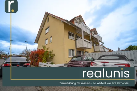 Rückansicht - Wohnung kaufen in Ilvesheim - Tolle Maisonette-Wohnung mit Garten und Garage in Ilvesheim *exklusiv bei realunis*