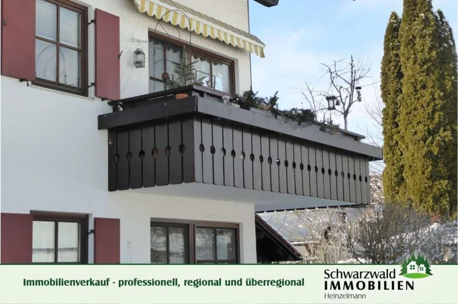 Ansicht Balkon - Wohnung kaufen in Oberstaufen - Oberstaufen im Allgäu: Tolle, gepflegte 2-Zimmerwohnung