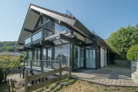 Außenansicht - Haus kaufen in Kelkheim (Taunus) - Lichtdurchflutetes Haus mit einzigartigem Skyline-Blick in Kelkheim - Provisionsfrei!