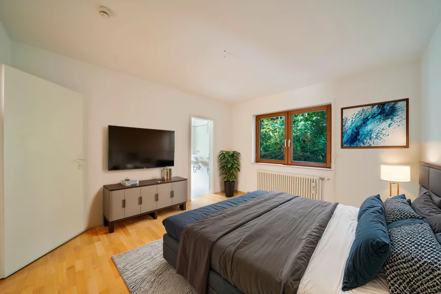 Einrichtungsbeispiel Schlafzimmer - Wohnung kaufen in Baden-Baden - Sofort verfügbare 3-Zimmer-Wohnung mit 2 Balkonen in hochwertiger Wohnlage!