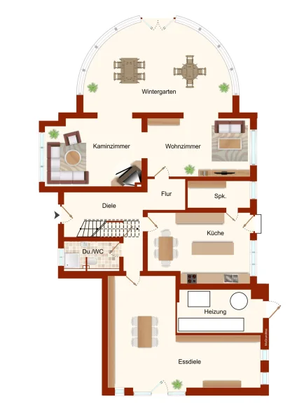 Grundriss EG Wohnung 2