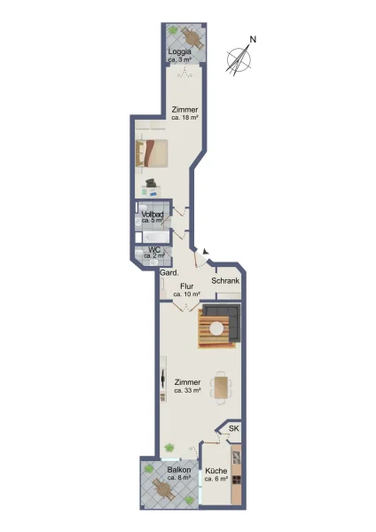 Grundriss (schematisch Darstellung)