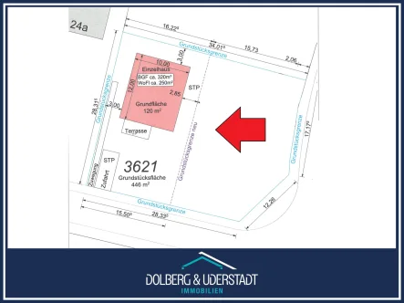 Planung - Grundstück kaufen in Hamburg / Duvenstedt - Attraktives ca. 446 qm Baugrundstück für ein Einfamilienhaus in zentraler Lage von Duvenstedt