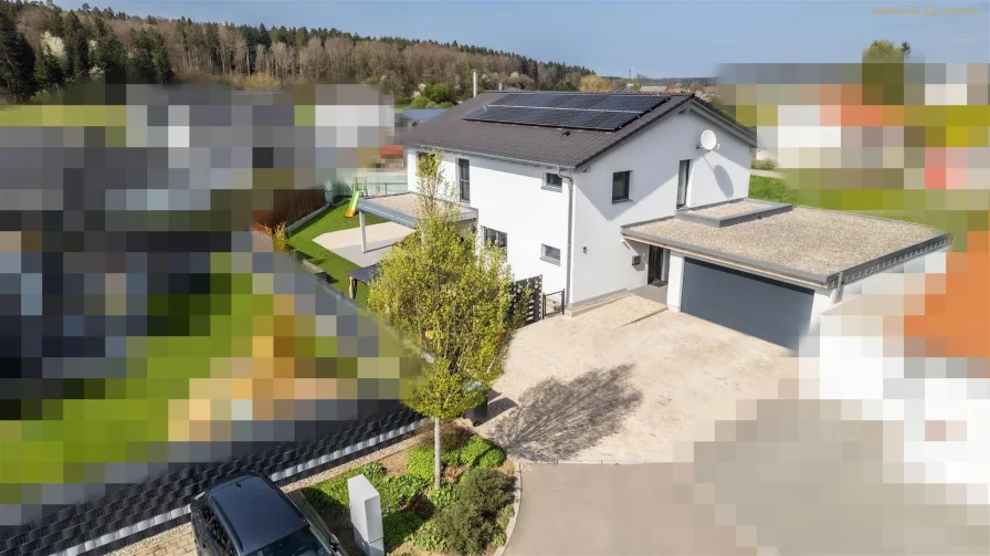 Ansicht - Haus kaufen in Boms - Großzügiges Einfamilienhaus mit Doppelgarage in Boms - Modernes Wohnen in idyllischer Lage